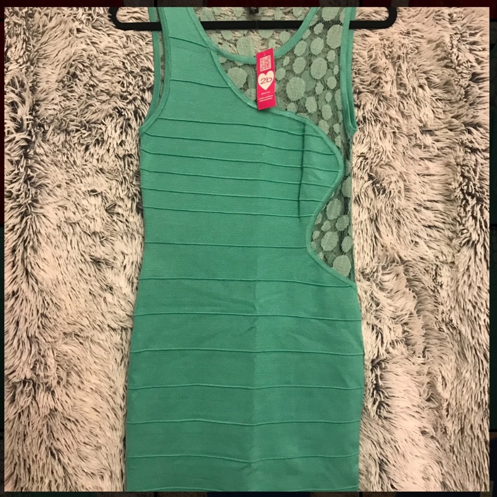 2B Bebe dress in teal